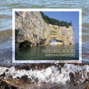 Grand Portal Point, Pictured Rocks, Michigan Postkarte