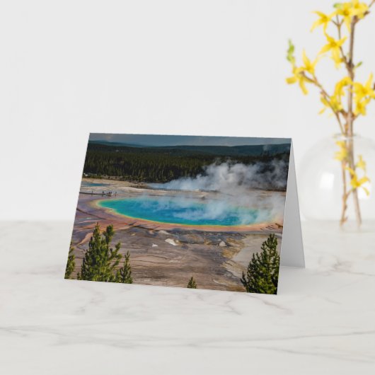 Grand Prisma Spring Yellowstone Nationalpark Karte (Gelbe Blume)