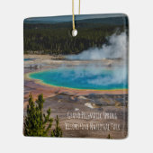 Grand Prisma Spring Yellowstone Nationalpark Keramikornament (Links)