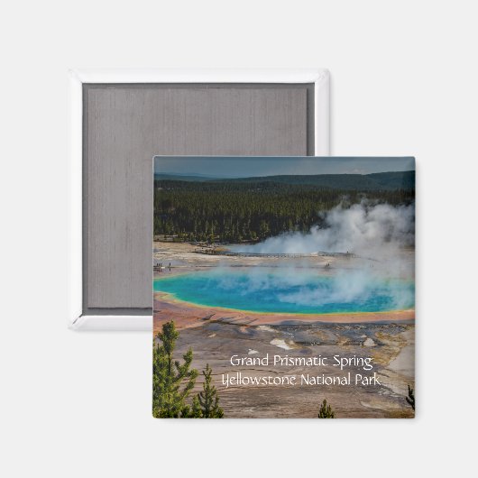Grand Prisma Spring Yellowstone Nationalpark Magnet (Vorderseite/Rückseite)
