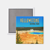 Grand Prisma Yellowstone Nationalpark Vintag Magnet (Vorderseite/Rückseite)