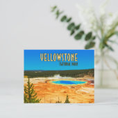 Grand Prisma Yellowstone Nationalpark Vintag Postkarte (Stehend Vorderseite)