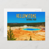 Grand Prisma Yellowstone Nationalpark Vintag Postkarte (Vorne/Hinten)