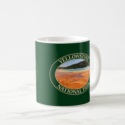 Grand Prismatic Spring auf dem Yellowstone Nationa Kaffeetasse (VorderseiteRechts)