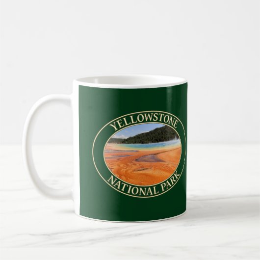 Grand Prismatic Spring auf dem Yellowstone Nationa Kaffeetasse (Links)