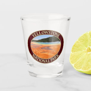 Grand Prismatic Spring auf dem Yellowstone Nationa Schnapsglas