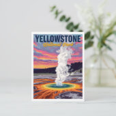 Grand Prismatic Spring Geyser Kunst Postkarte (Stehend Vorderseite)