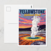 Grand Prismatic Spring Geyser Kunst Postkarte (Vorne/Hinten)
