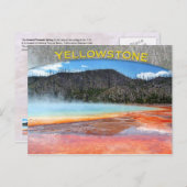 Grand Prismatic Spring, Yellowstone Nationalpark Postkarte (Vorne/Hinten)