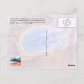 Grand Prismatic Spring, Yellowstone Nationalpark Postkarte (Rückseite)