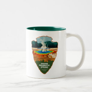 Grand Prismatic Spring Yellowstone Pfeilspitze Zweifarbige Tasse