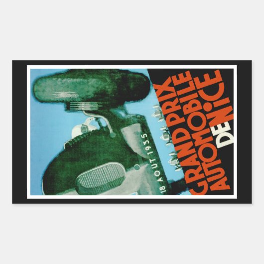 Grand Prix Automobile de Nice Rechteckiger Aufkleber (Vorderseite)