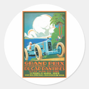 Grand Prix Automobile Runder Aufkleber