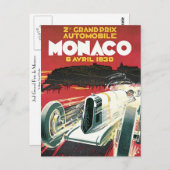 Grand Prix de Monaco Postkarte (Vorne/Hinten)