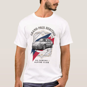 Grand Prix Heritage Vintage Porsche Gravur T-Shirt
