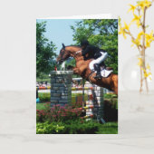 Grand Prix Horse Grußkarten Karte (Gelbe Blume)