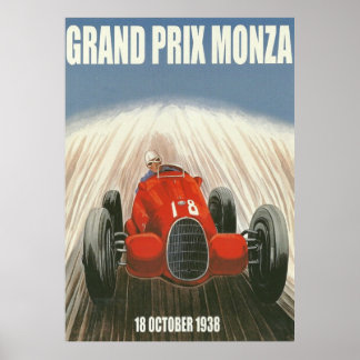 Grand Prix Monza Italien Poster 1938
