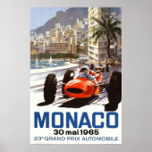 Grand Prix Racing in Monaco 1965 Poster (Vorne)