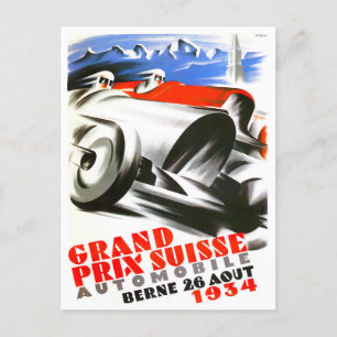 Grand Prix Schweiz 1934 Vintage Rennen Postkarte