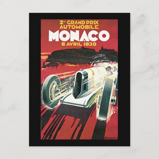 Grand Prix von Monaco 1930 Postkarte (Vorderseite)