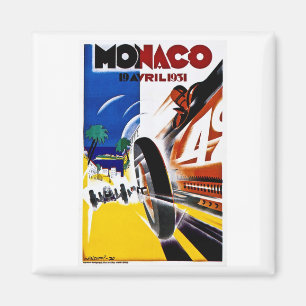 Grand Prix von Monaco 1931 - Vintages Rennposter Magnet