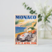 Grand Prix von Monaco 1936 Vintag Postkarte (Stehend Vorderseite)