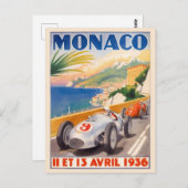 Grand Prix von Monaco 1936 Vintag Postkarte (Vorne/Hinten)
