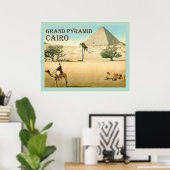 Grand Pyramid ~ Kairo ~ Vintage Travel Poster (Heimbüro)
