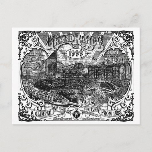 Grand Rapids 1999 Artwork Post Card Postkarte (Vorderseite)