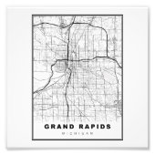Grand Rapids Map Fotodruck (Vorne)