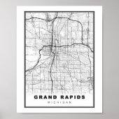 Grand Rapids Map Poster (Vorne)