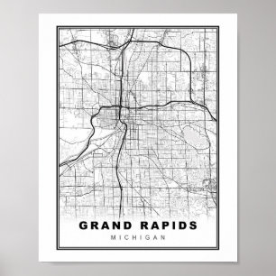 Grand Rapids Map Poster