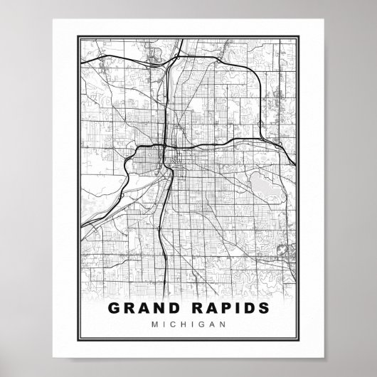 Grand Rapids Map Poster (Vorne)