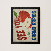 Grand Rapids Michigan Apple - Vintage Reise Puzzle (Vertikal)