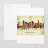 Grand Rapids Michigan Cityscape Einladungspostkarte (Vorne/Hinten)
