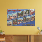 Grand Rapids, Michigan - Großbuchstaben Szenen 2 Leinwanddruck (Insitu (Wohnzimmer))