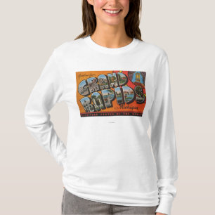 Grand Rapids, Michigan - große Buchstabe-Szenen T-Shirt
