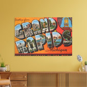 Grand Rapids, Michigan - Große Buchstabenszenen Leinwanddruck (Insitu (Wohnzimmer))