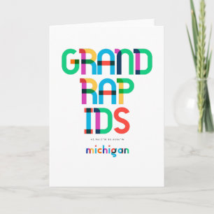 Grand Rapids Michigan Mid Century, Pop Art, Karte