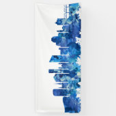Grand Rapids Michigan Skyline Blue Banner (Vertikal)