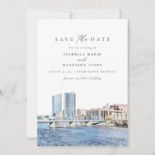 GRAND RAPIDS Michigan Skyline Save the Date Invit Einladung (Vorderseite)