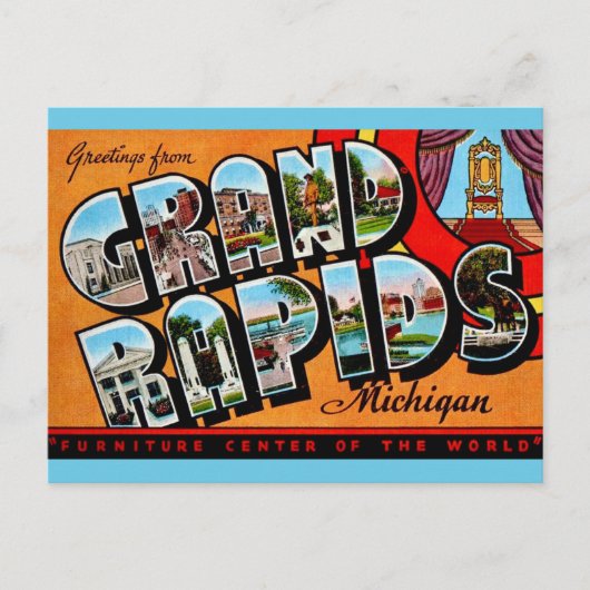 Grand Rapids Postkarte (Vorderseite)