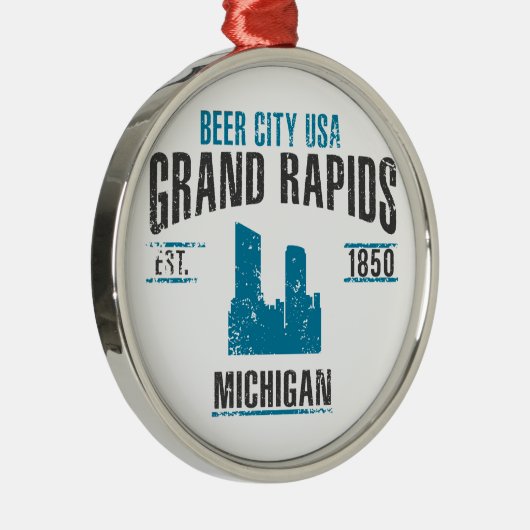 Grand Rapids Silbernes Ornament (Rechts)