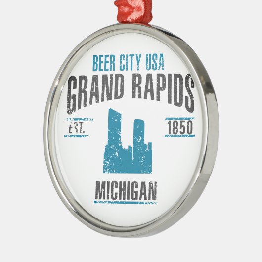 Grand Rapids Silbernes Ornament (Links)