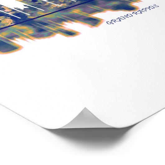 Grand Rapids Skyline Poster (Ecke)