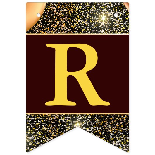 Grand Re-Opening Imitate Gold Glitzer Balloons Wimpelkette (Zweite Fahne)