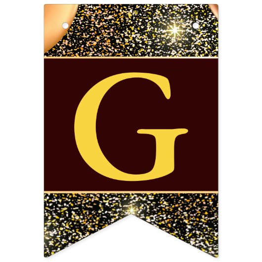 Grand Re-Opening Imitate Gold Glitzer Balloons Wimpelkette (Erste Fahne)