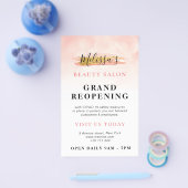GRAND REOPENING Trendy Gold Pinauty Salon Flyer (Einzeln)