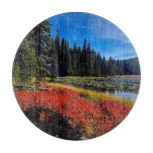 Grand Rhonde Lake Glass Cutting Board Schneidebrett