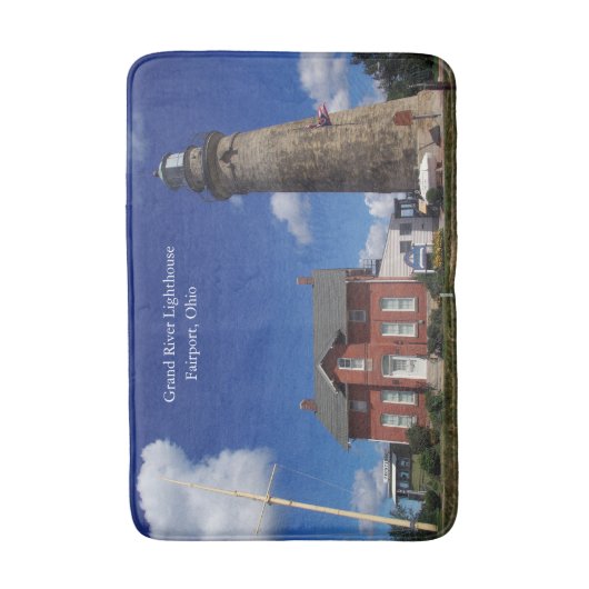 Grand River Lighthouse bathmat Badematte (Vorderseite Vertikal)